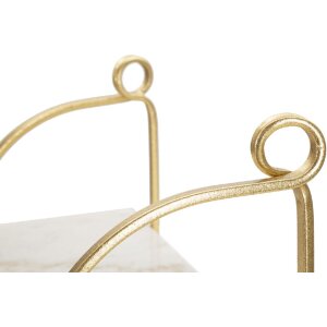 Mauro Ferretti mensola a muro Marmo 40x16x18 cm bianco oro