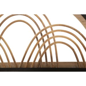 Mauro Ferretti mensola a muro Oporto con ganci 46x15,5x30 cm nero marrone