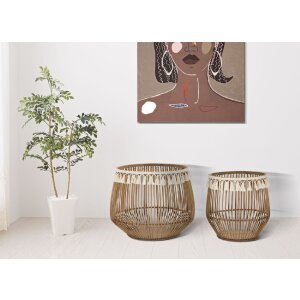 Mauro Ferretti set cesto Fuji 2 pezzi Ø 47x39,5-34x36,5 cm marrone