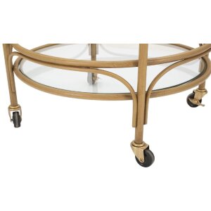 Mauro Ferretti carrello di servizio Panama rotondo Ø 51x74 cm marrone