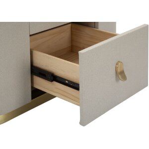 Mauro Ferretti comodino beauty 60x40x47 cm crema oro