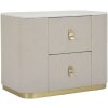 Mauro Ferretti comodino beauty 60x40x47 cm crema oro