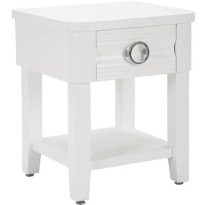 Mauro Ferretti comodino lucido 45x40x54 cm bianco