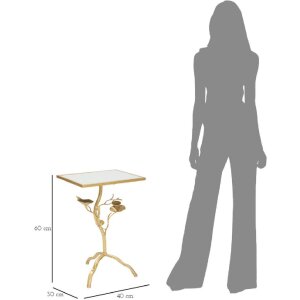 Tavolino Mauro Ferretti Tisty 40x30x60 cm oro