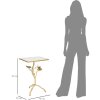 Tavolino Mauro Ferretti Tisty 40x30x60 cm oro