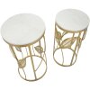 Mauro Ferretti set di foglie per tavolino 2 pezzi Ø 35x65,5-30x60,5 oro