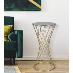 Mauro Ferretti tavolino tower nuovo Ø 40x80 oro