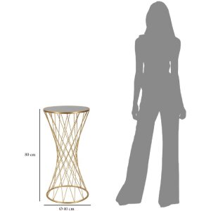 Mauro Ferretti tavolino tower nuovo Ø 40x80 oro