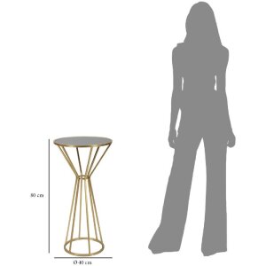 Tavolino Mauro Ferretti Simple New Ø 40x80 cm oro