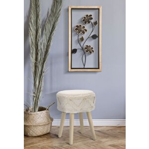 Mauro Ferretti sgabello Damasco alto Ø 32x41 cm naturale