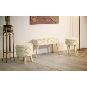 Mauro Ferretti sgabello Damasco alto Ø 32x41 cm naturale