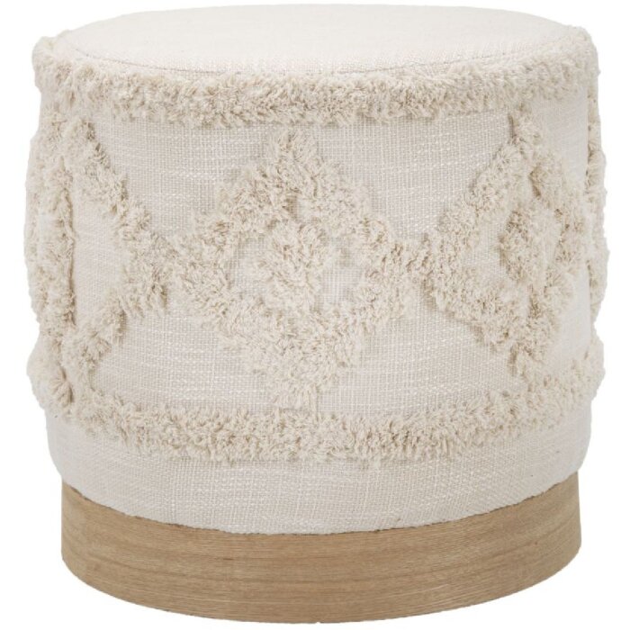 Mauro Ferretti pouf Damasco Ø 40x40 cm naturale