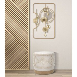 Mauro Ferretti pouf Damasco Ø 40x40 cm naturale