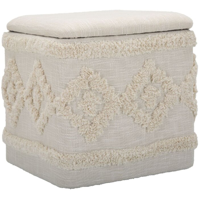 Mauro Ferretti pouf Damasco quadrato 40x40x40 cm naturale