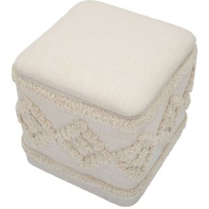 Mauro Ferretti pouf Damasco quadrato 40x40x40 cm naturale