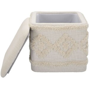 Mauro Ferretti pouf Damasco quadrato 40x40x40 cm naturale