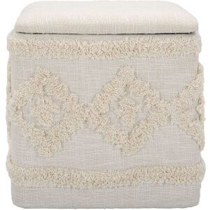 Mauro Ferretti pouf Damasco quadrato 40x40x40 cm naturale