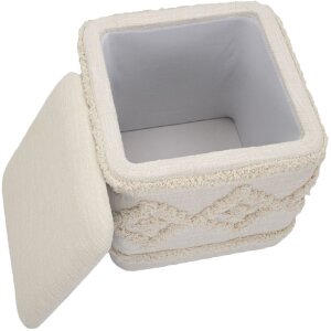 Mauro Ferretti pouf Damasco quadrato 40x40x40 cm naturale