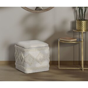 Mauro Ferretti pouf Damasco quadrato 40x40x40 cm naturale