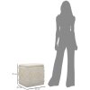 Mauro Ferretti pouf Damasco quadrato 40x40x40 cm naturale