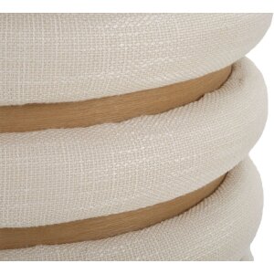Mauro Ferretti pouf Damasco Line rotondo Ø 40x42 cm naturale