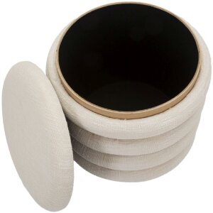 Mauro Ferretti pouf Damasco Line rotondo Ø 40x42 cm naturale