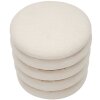 Mauro Ferretti pouf Damasco Line rotondo Ø 40x42 cm naturale