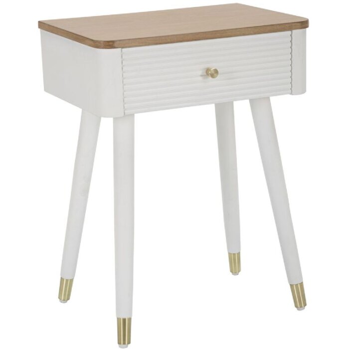 Mauro Ferretti Matera comodino 45x32x62 cm bianco marrone