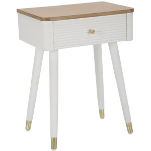 Mauro Ferretti Matera comodino 45x32x62 cm bianco marrone