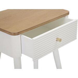 Mauro Ferretti Matera comodino 45x32x62 cm bianco marrone