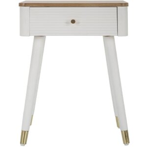 Mauro Ferretti Matera comodino 45x32x62 cm bianco marrone