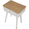 Mauro Ferretti Matera comodino 45x32x62 cm bianco marrone