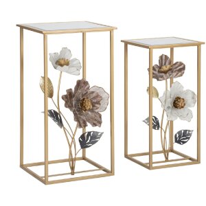Mauro Ferretti tavolino set fiori 2 pezzi...