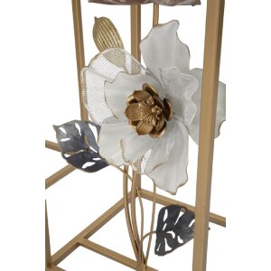 Mauro Ferretti tavolino set fiori 2 pezzi 36x36x70-30x30x60 cm multicolore