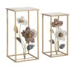 Mauro Ferretti tavolino set fiori 2 pezzi 36x36x70-30x30x60 cm multicolore
