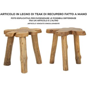Mauro Ferretti tavolino Bintang 50x47x50 cm marrone