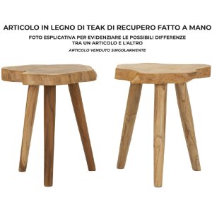 Mauro Ferretti sgabello Budut Ø 38x45 cm marrone