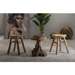 Mauro Ferretti sgabello Sel Slim 35x30x42 cm marrone