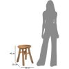 Mauro Ferretti sgabello Sel Slim 35x30x42 cm marrone