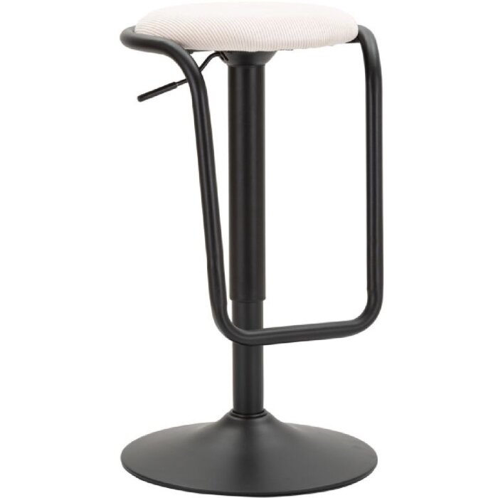 Mauro Ferretti sgabello da bar Destiny Ø 41x61-83 cm nero bianco