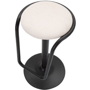 Mauro Ferretti sgabello da bar Destiny Ø 41x61-83 cm nero bianco