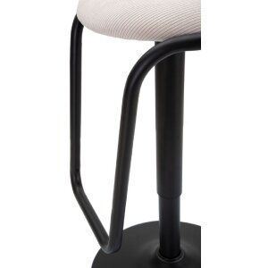 Mauro Ferretti sgabello da bar Destiny Ø 41x61-83 cm nero bianco