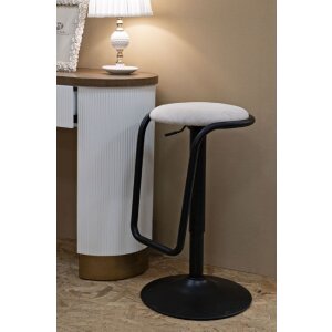 Mauro Ferretti sgabello da bar Destiny Ø 41x61-83 cm nero bianco