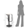 Mauro Ferretti sgabello da bar Destiny Ø 41x61-83 cm nero bianco