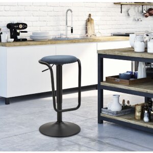 Mauro Ferretti sgabello da bar Destiny Ø 41x61-83 cm nero navy