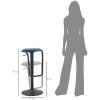 Mauro Ferretti sgabello da bar Destiny Ø 41x61-83 cm nero navy