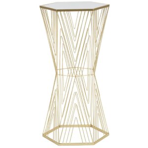 Tavolo telefonico Mauro Ferretti linee 40x35x80 cm oro