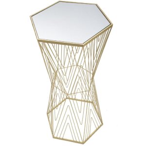 Tavolo telefonico Mauro Ferretti linee 40x35x80 cm oro