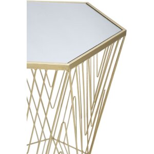 Tavolo telefonico Mauro Ferretti linee 40x35x80 cm oro