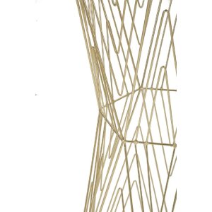 Tavolo telefonico Mauro Ferretti linee 40x35x80 cm oro